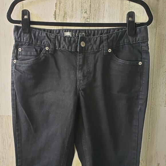 Mossimo Black/Deep Navy Denim Skinny Jeans Size 8S - Picture 2 of 9